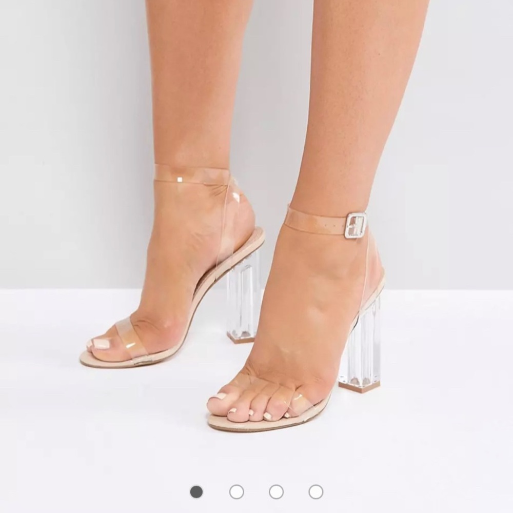 Clear Public Desire Alia Perspex Heeled Sandals ASOS